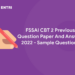 FSSAI CBT 2 Previous Question Paper And Answer 2022 – Sample Questions