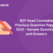 BSF Head Constable Previous Question Paper 2022 – Sample Questions And Answers