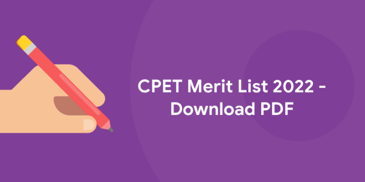 CPET Merit List 2022 - Download PDF