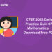 CTET 2022 Daily Practice Quiz 07 Mathematics