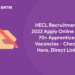 HECL Recruitment 2022 Apply Online for 70+ Apprentice Vacancies - Check Here, Direct Link