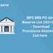 IBPS RRB PO 4th Reserve List 2021 Out
