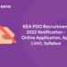 KEA PDO Recruitment 2022 Notification - Online Application, Age Limit, Syllabus