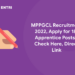 MPPGCL Recruitment 2022, Apply for 181 Apprentice Posts – Check Here, Direct Link