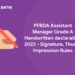 PFRDA Assistant Manager Grade A Handwritten declaration 2022 - Signature, Thumb Impression Rules