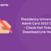 Presidency University Admit Card 2022 Out - Check Hall Ticket Download Link Here