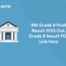 RBI Grade B Final Result 2023