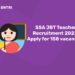 SSA JBT Teacher Recruitment 2022: Apply for 158 vacancies