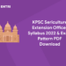 KPSC Sericulture Extension Officer Syllabus 2022 & Exam Pattern PDF Download