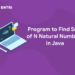 Program to Find Sum of N Natural Numbers in Java