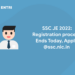 SSC JE 2022: Registration process Ends Today, Apply @ssc.nic.in