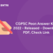 CGPSC Peon Answer Key 2022 – Released – Download PDF, Check Link