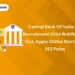 Central Bank of India SO Recruitment