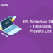 IPL Schedule 2023 Timetable, Players List
