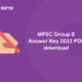 MPSC Group B Answer Key 2022 PDF download