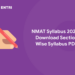 NMAT Syllabus 2022 – Download Section Wise Syllabus PDF