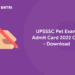 UPSSSC Pet Exam Admit Card 2022 Out - Download