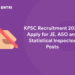 KPSC Recruitment 2022: Apply for JE, ASO and Statistical Inspector Posts