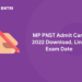 MP PNST Admit Card 2022 Download, Link, Exam Date