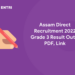 Assam Direct Recruitment 2022 Grade 3 Result Out – PDF, Link