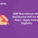 KMF Recruitment 2022 Notification PDF for 487 Posts - Apply Online, Eligibility
