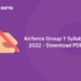 Airforce Group Y Syllabus 2022 – Download PDF