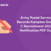 Army Postal Service Records Kamptee Group C Recruitment 2022 Notification PDF Out