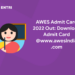 awes admit card