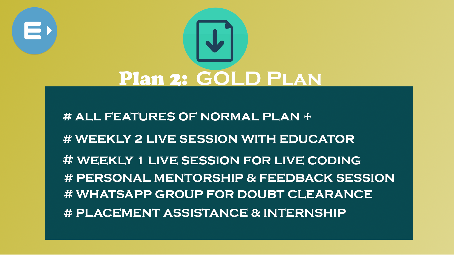 Gold Plan Data Science 