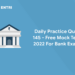Daily pratcice quiz 145 bank 2022