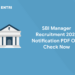 SBI Manager Recruitment