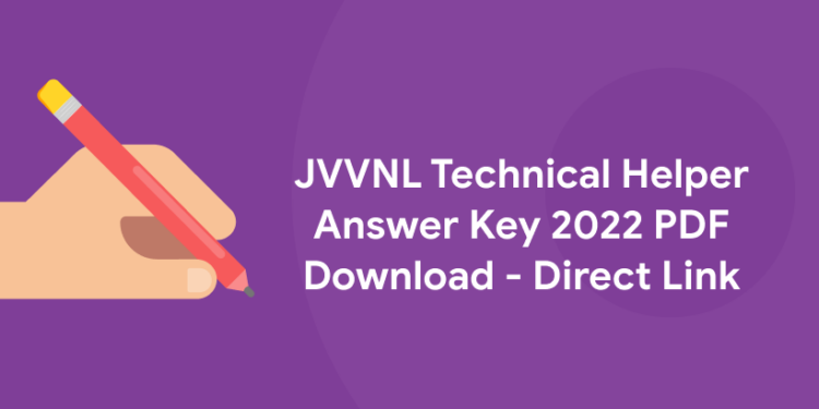 JVVNL Technical Helper Answer Key 2022 PDF Download - Direct Link