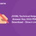 JVVNL Technical Helper Answer Key 2022 PDF Download - Direct Link