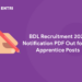 BDL Recruitment 2022 Notification PDF Out for 119 Apprentice Posts