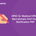 HPSC Sr. Medical Officer Recruitment 2022 Out - Notification PDF