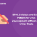 BPNL Syllabus and Exam Pattern for 2106 Development Officer and Other Posts