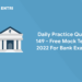 daily bank quiz 149 2022 free mock test