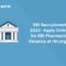 RBI Recruitment 2022: Apply Online for RBI Pharmacist Vacancy at rbi.org.in