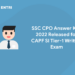 ssc cpo answer key