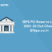 ibps po reserve list