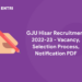 GJU Hisar Recruitment 2022-23 - Vacancy, Selection Process, Notification PDF