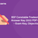 BSF Constable Tradesman Answer Key 2022 PDF Out - Exam Key, Objection