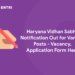 Haryana Vidhan Sabha Notification Out for Various Posts - Vacancy, Application Form Here