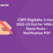 CRPF Eligibility Criteria 2022-23 Out for 1458 ASI Steno Posts - Notification PDF