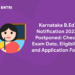 karnataka BEd recruitment Notification 2022