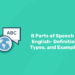 8 Parts of Speech in English