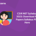 CSIR NET Syllabus 2023
