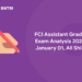 FCI Assistant Grade 3 Exam Analysis