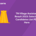 TN Village Assistant Result 2023