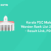 Kerala PSC Male Warden Rank List 2023 - Result Link, PDF